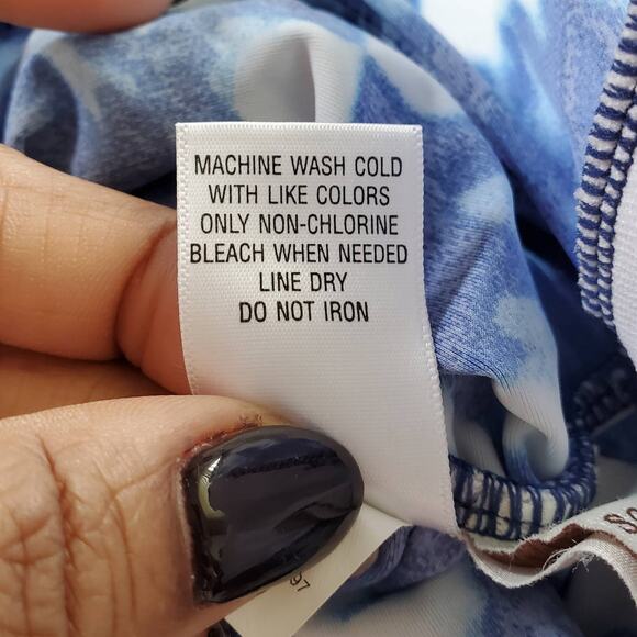 Sonoma Life + Style Blue Tankini Bathing Suit Top 16 - Picture 6 of 6